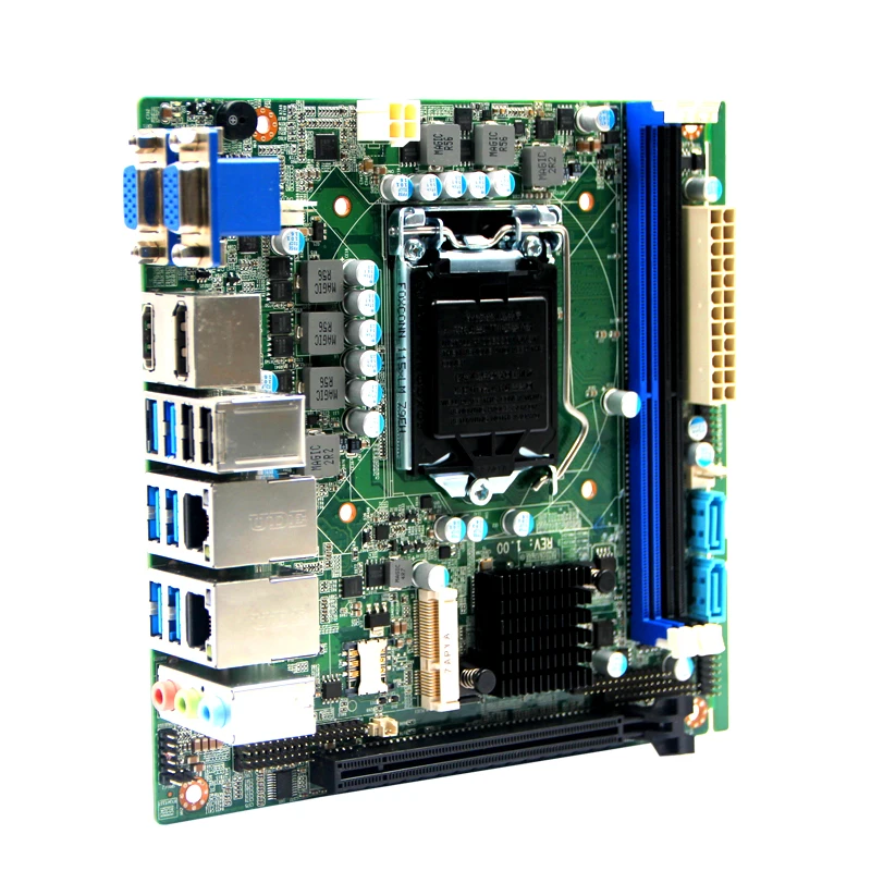 LGA1151 H110 чипсет материнская плата MINI ITX с двумя DDR4 ram socket 10 com портами и lan