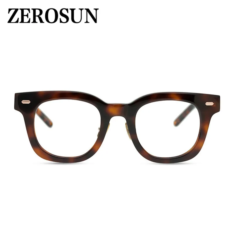 Zerosun очки в оправе для мужчин и женщин мужские ацетатные толстые черные
