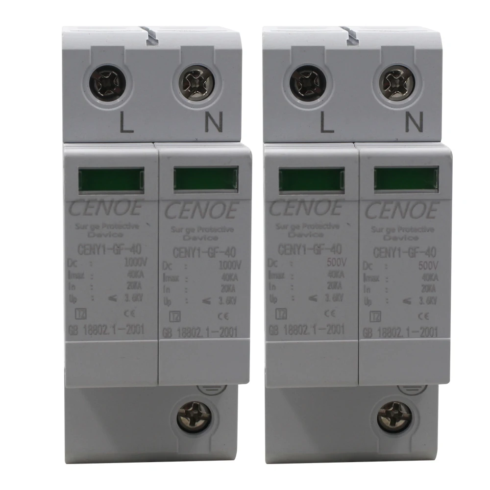 DC 2P PV SPD 1000V 500V 20KA ~ 4kA A grade lightning arrester power защита от перенапряжения с высокой токовой