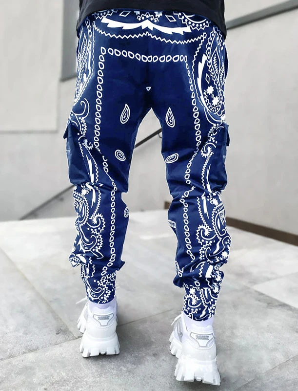 Pantalones De Chándal Para Hombre Moda De Hip hop Holgados Pañuelo Ropa De  Calle