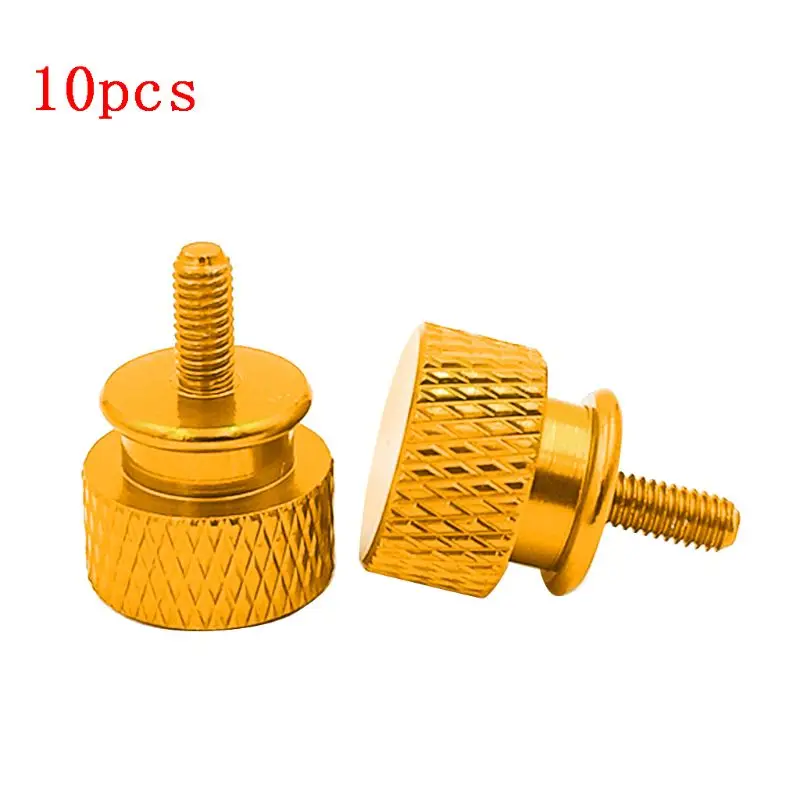 

10Pcs M3 Aluminum Anodized Thumb Screws Computer Case Hand Grip Knurled Screw