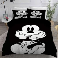 disney black and white mickey minnie mouse bedding sets boy girl adult twin full queen king bedroom decoration duvet cover set