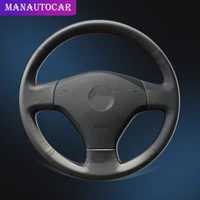 car braid on the steering wheel cover for volkswagen vw jetta 5 2006 2010 old jetta car styling auto leather wheel covers