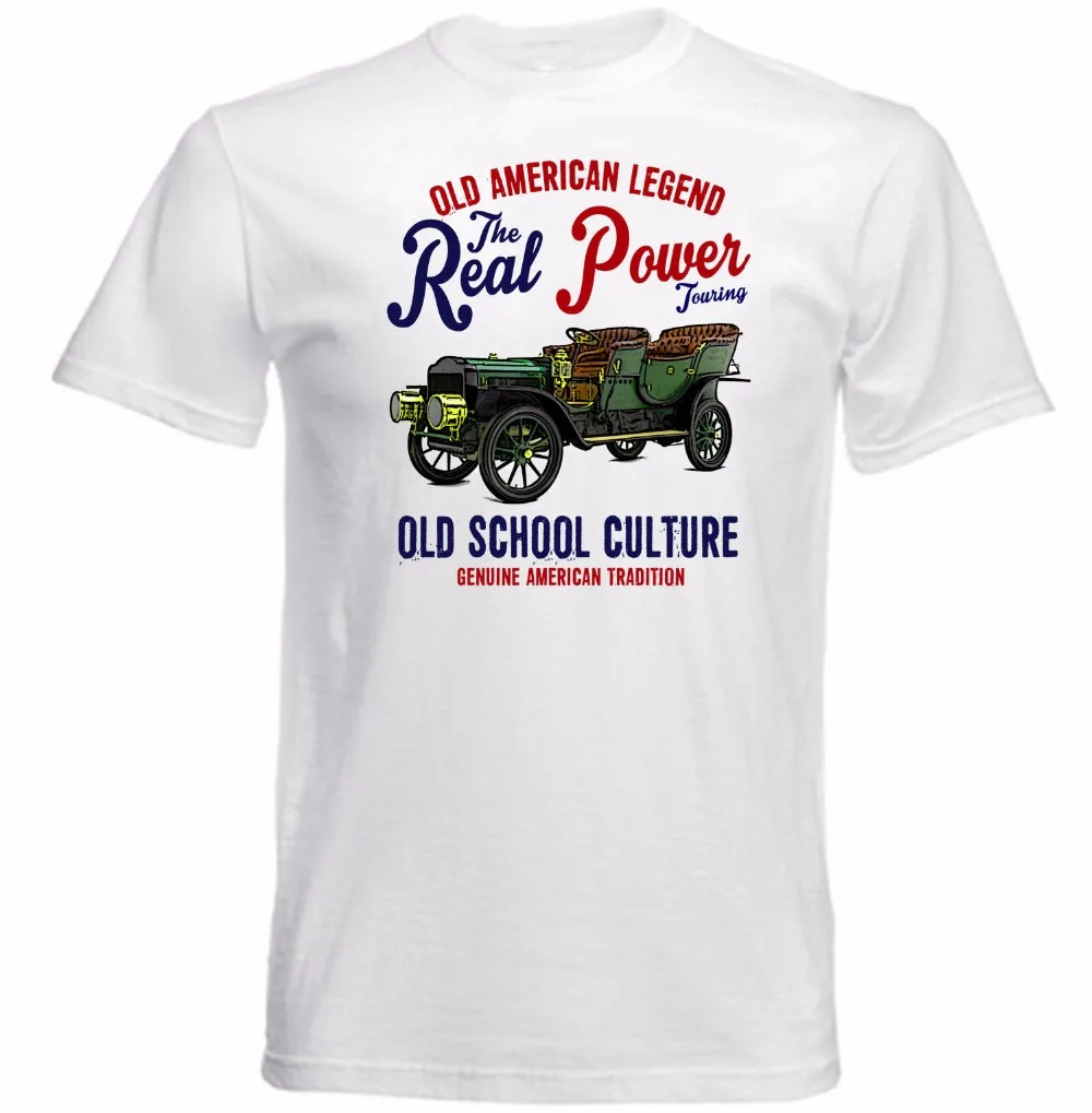 

T-Shirt 2018 Fashion Hot Sale Men T Shirt Vintage American Car Touring Cool T-Shirts Designs Best Selling Men