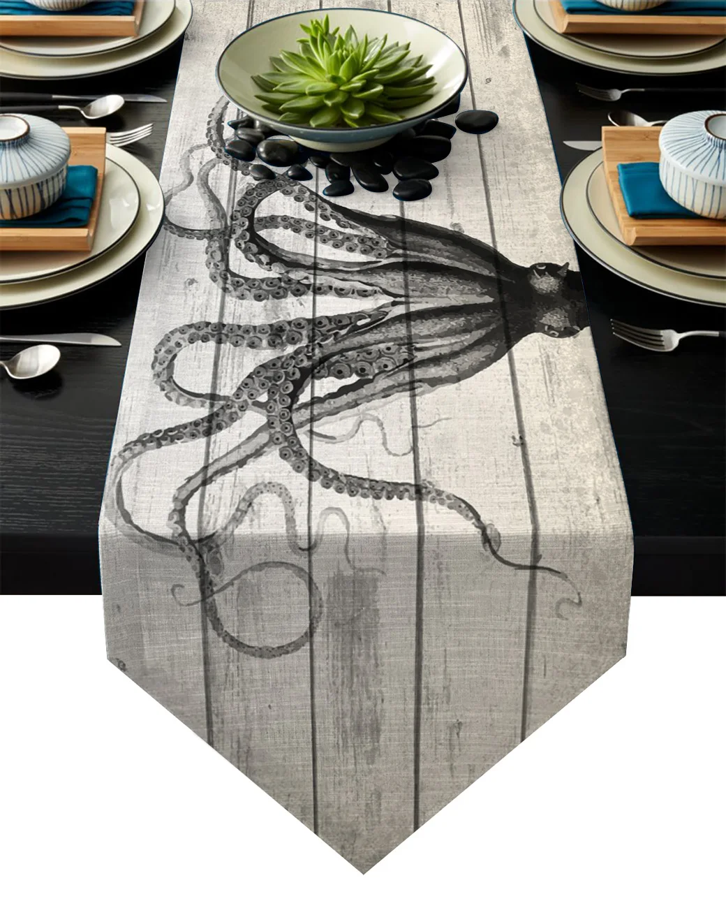 Современные скатерти в виде осьминога винтажная доска деревянные морском стиле