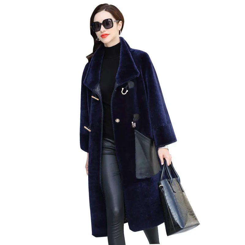 

JCHB 2021 winter New simple casual fashion double-sided fur coat sheep fur women's coat winter