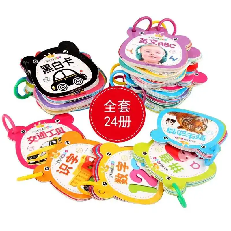 

24pcs/set New Early Education Baby Preschool Learning Chinese characters cards with picture ,Chinese book with pinyin