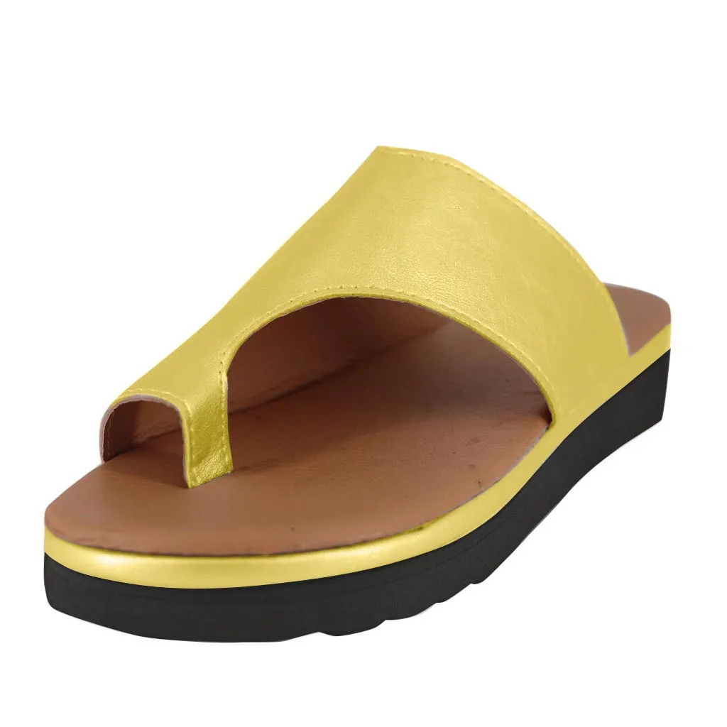 

Women's Sandals 2021 New Female Shoes Comfy Platform Flat Sole Orthopedic Bunion Corrector Plus Size 35-43 Casual Shoes Woman