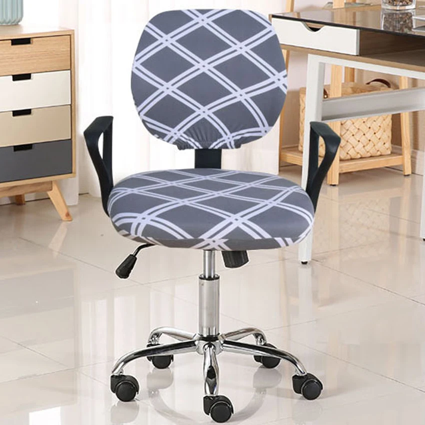 Modern Spandex Computer Chair Cover Bar Stool Elastic Seat Home Slipcover Round Floral Printed | Дом и сад