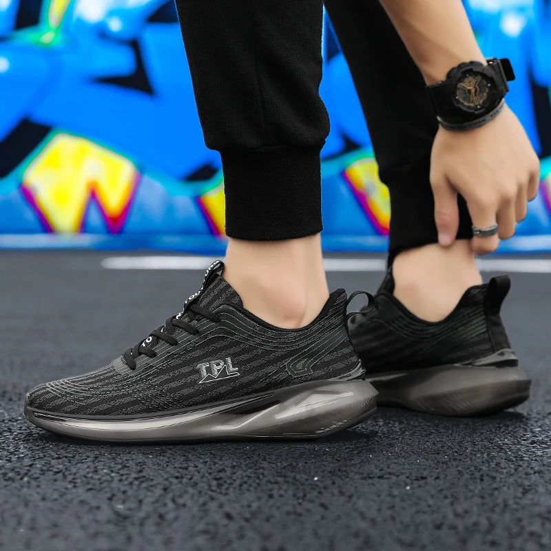 

Explosion Men's Running Shoes Popcorn Sole Breathable Wear-resistant Casual Men's Shoes Non-slip Outdoor Jogging Sports Shoes