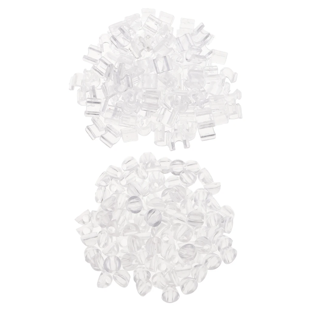 

100x Clear Rubber Band Beads Embellishment Setting DIY Hair Jewelry