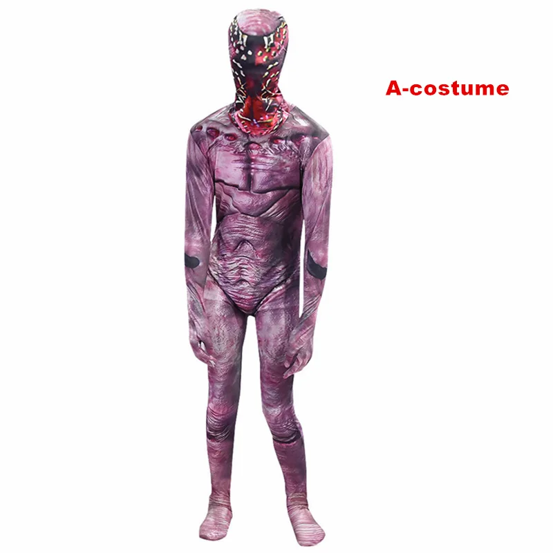 A-cotume Demogorgon/костюм на Хэллоуин для детей, странные вещи, Забавный персонаж, форнит, страшная крестость, карнавальный костюм - Цвет: A-cotume