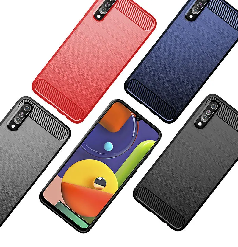 

Shockproof Back Cover For Samsung Galaxy A10S A20S A30S A50S Fiber Soft Case For Samsung Galaxy A50S Coque
