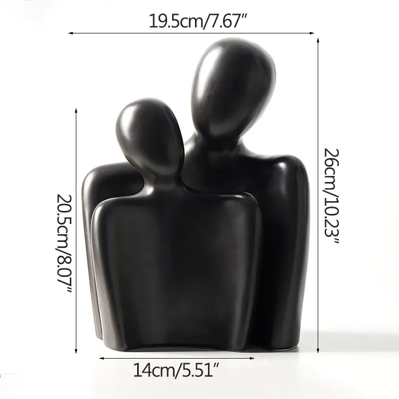 

Abstract Lover Sculpture Home Decoration Couples Figure Artware Ceramic Statue Bedside Decoration Accessories Wedding Gifts