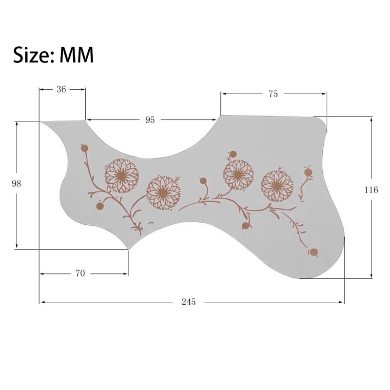 4 шт. Левая Правая Цветочная печать ручной гитары DIY Запчасти для акустической