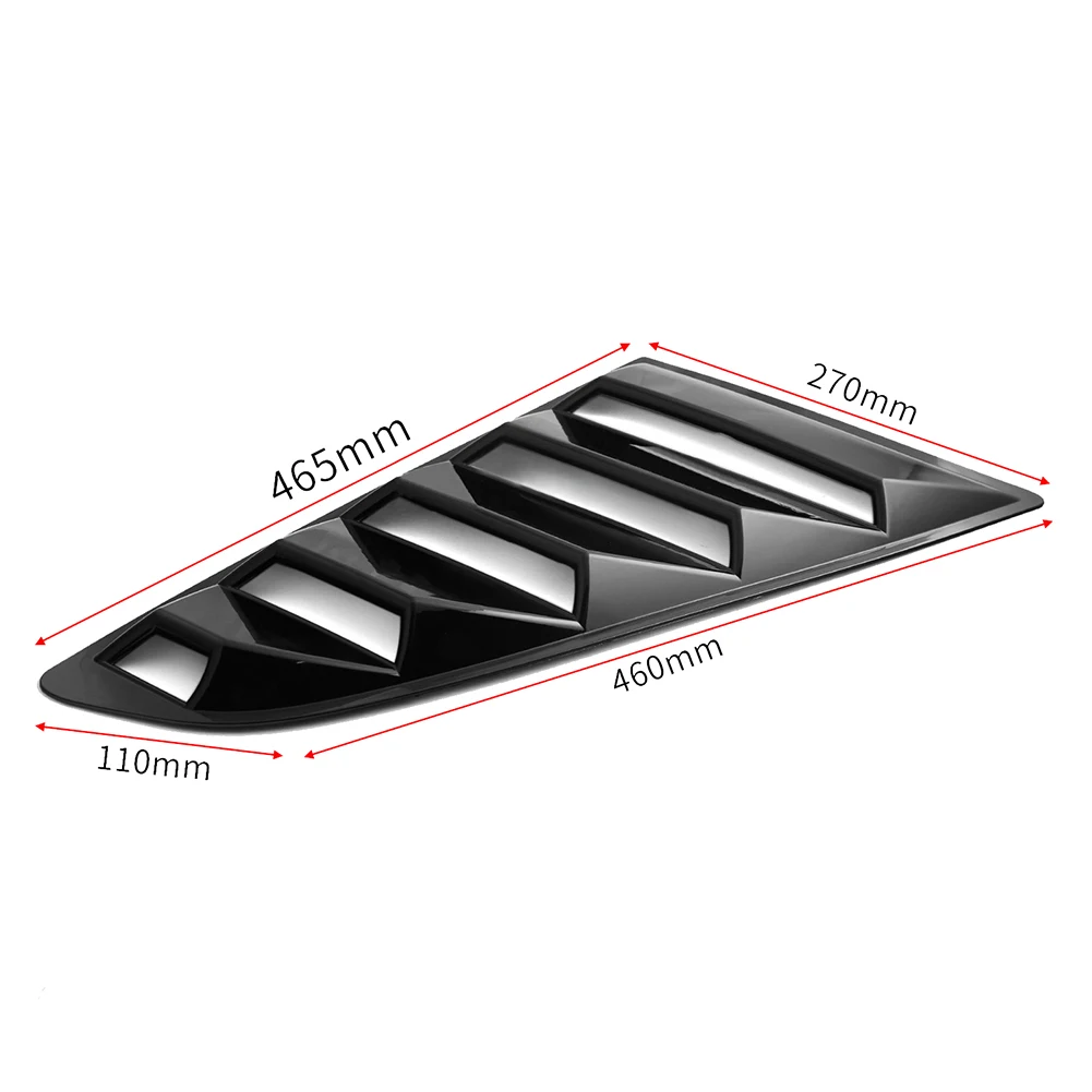 

2Pcs Car Auto Side Window Louvers Scoop Cover Vent for Ford Mustang 2015-2017