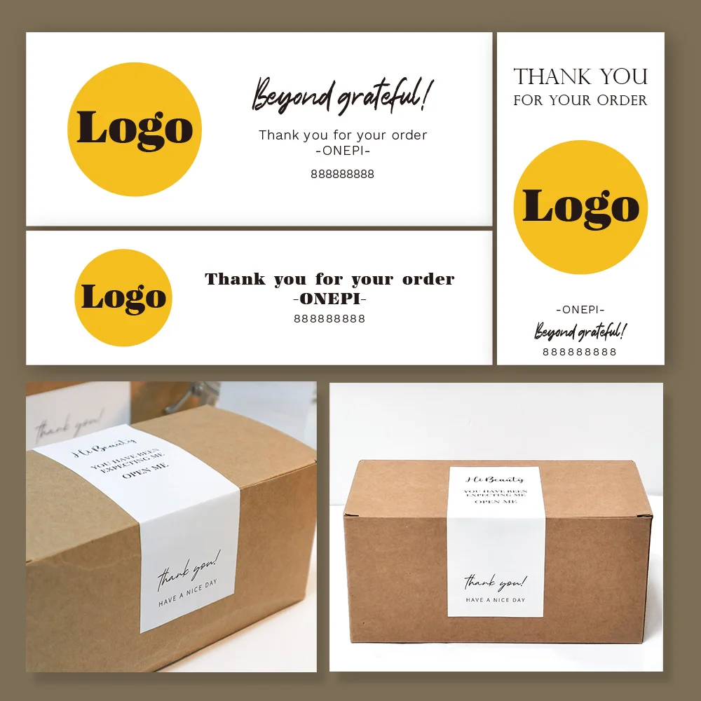 

1000 PCS Custom Label Sticker Logo Stickers Personalized Packaging Label Wedding Birthday Baptism Party Design Your Own Sticker