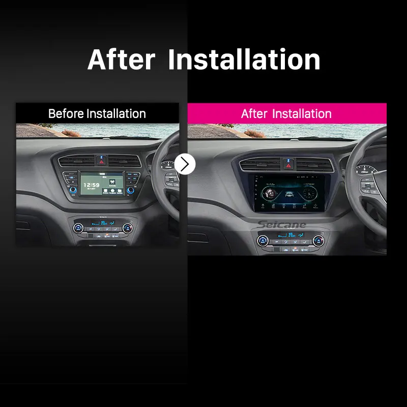 Seicane 9 дюймов Android 1 автомобильное радио для 2018 2019 Hyundai i20 RHD сенсорный экран GPS