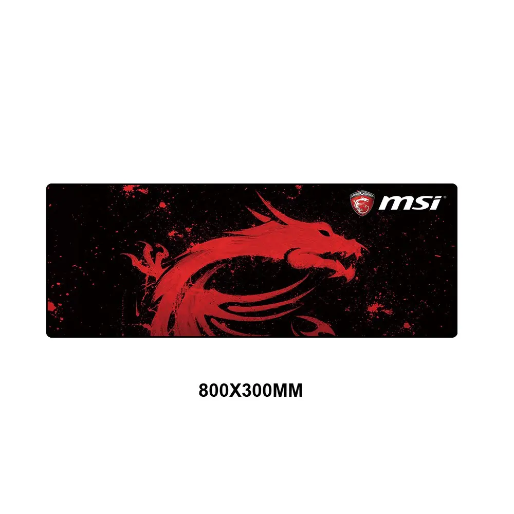MSI-002-80x30 MSI коврик для мыши большой XXL геймер Противоскользящий резиновый коврик игровой коврик для мыши к клавиатуре ноутбук скорость мыши мышь стол игровые коврики - Цвет: MSI-002-80x30
