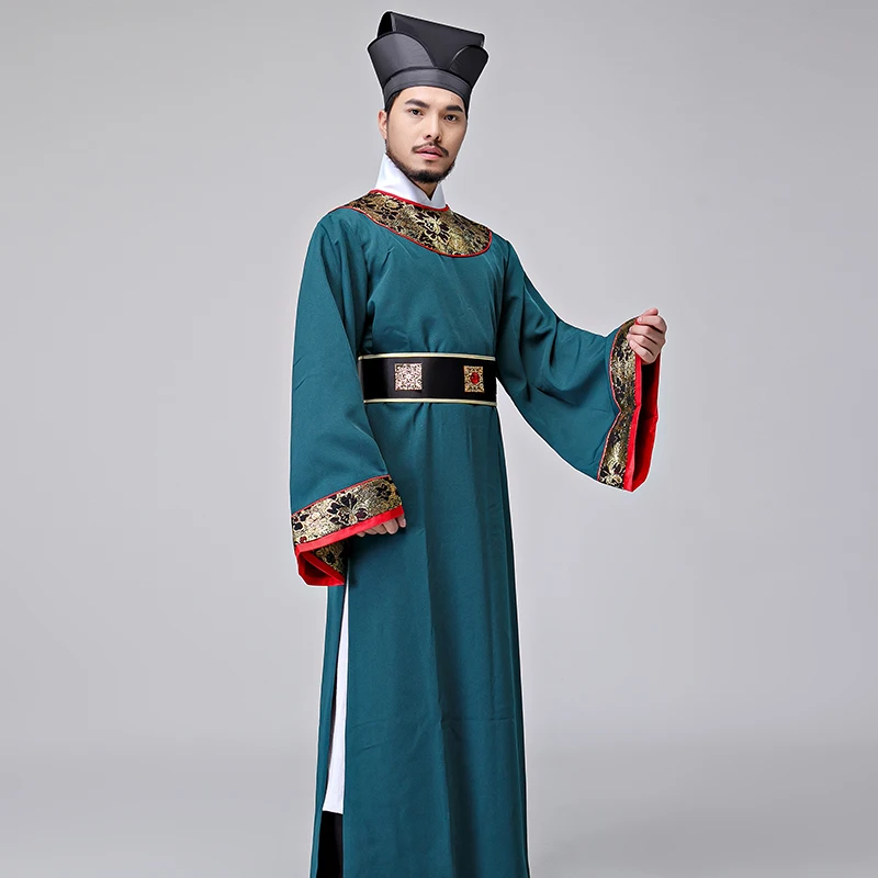 Маскарадный китайский традиционный костюм Мужская одежда халат Восточная