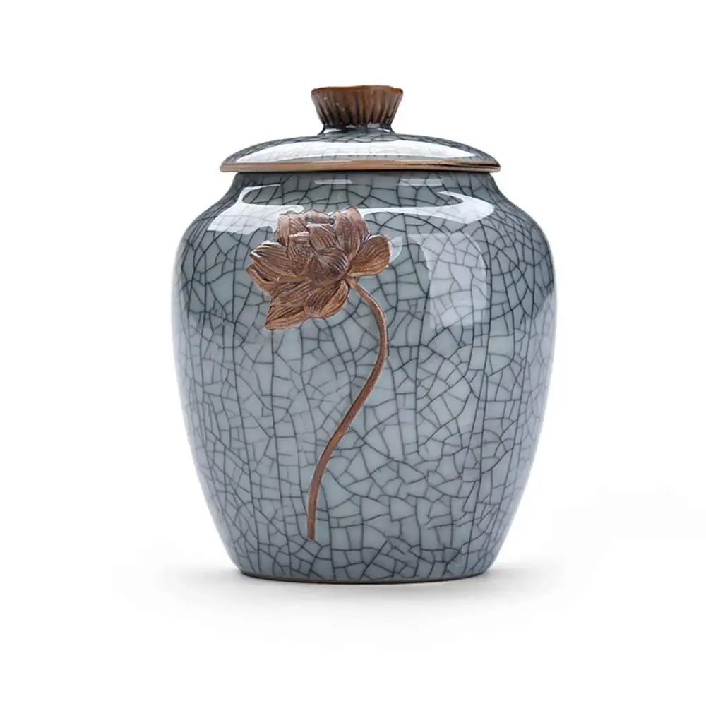 Memorial Urn Cremation Urns Ceramic Celadon Sealed Cans Storage Tanks Storage Tanks Tea Pots Tea Cans
Memorial Urn Cremation Urns Ceramic Celadon Sealed Cans Storage Tanks Storage Tanks Tea Pots Tea Cans
