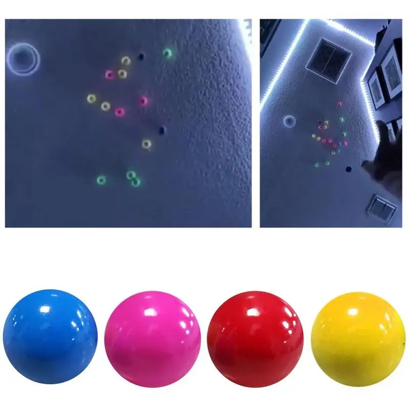 

Glowing Ball New Soft Sucker Sticky Adhesive Children Outdoor Fun Sport Games Educational Novelty Toys