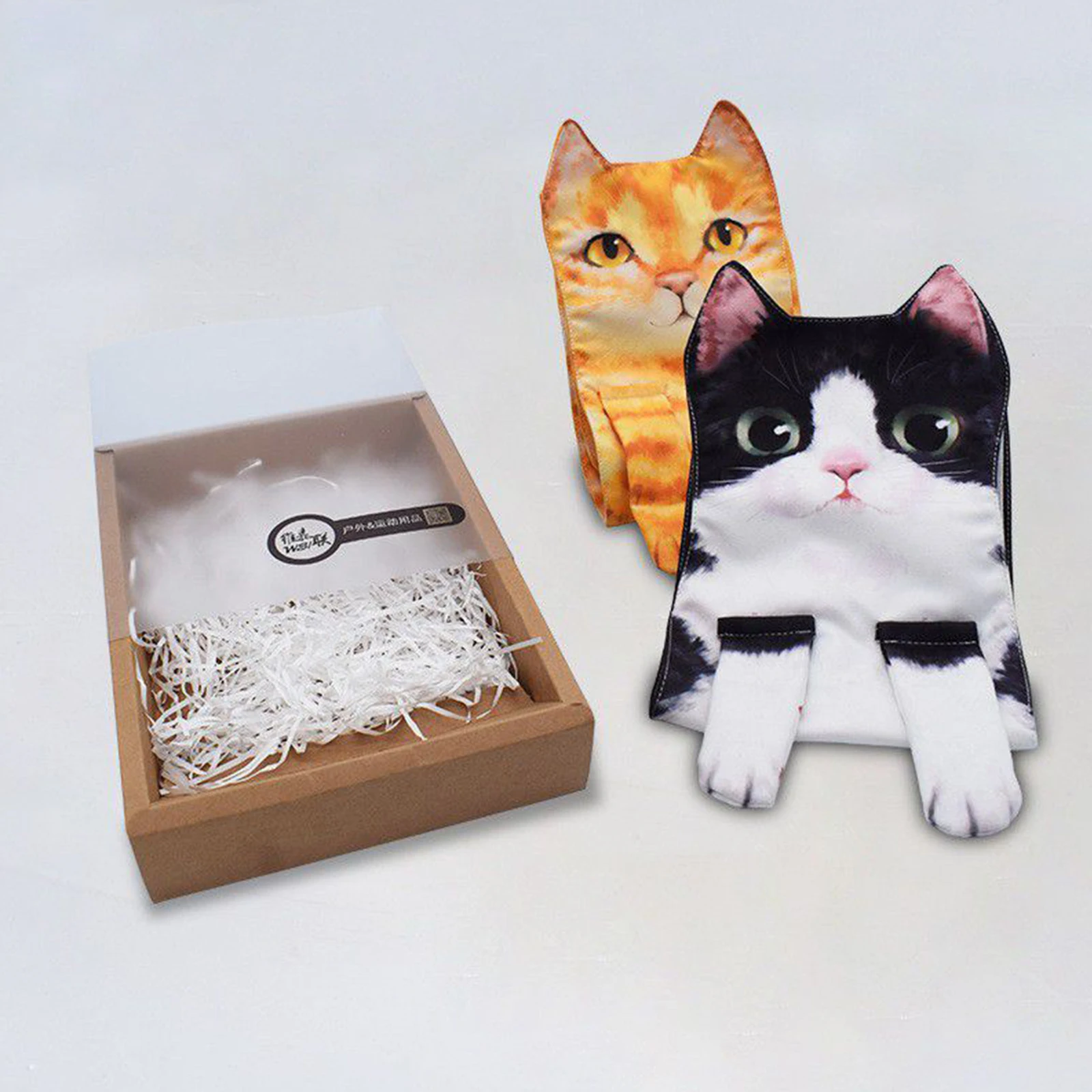 Toallitas largas con forma de gato para el ba&ntilde;o, toallas colgantes de secado r&aacute;pido para la cocina, c&oacute;modas y con fuerte absorci&oacute;n de agua, fibra Superfina-3