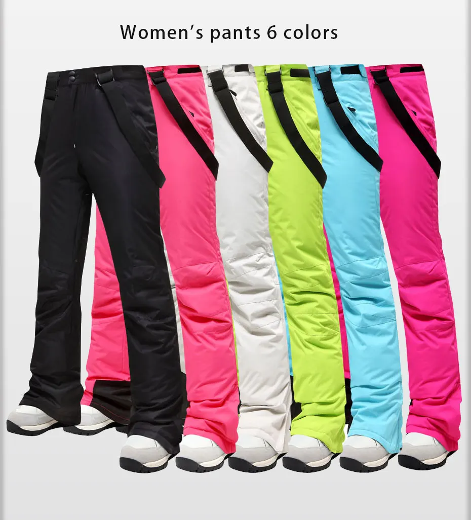 MUTUSNOW Skiing Pants Women's New Arrival Ski Trouser Snowboard Female High Quality Snow Pants Windproof Waterproof Breathable