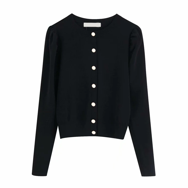 Осень-зима 2019 Женский вязаный кардиган пальто Повседневный однотонный Круглый