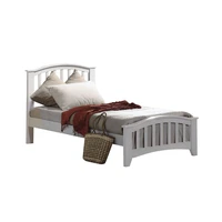 bed frame modern style pu iron bed white fulltwin rugged metal structure easy assemble button decoration