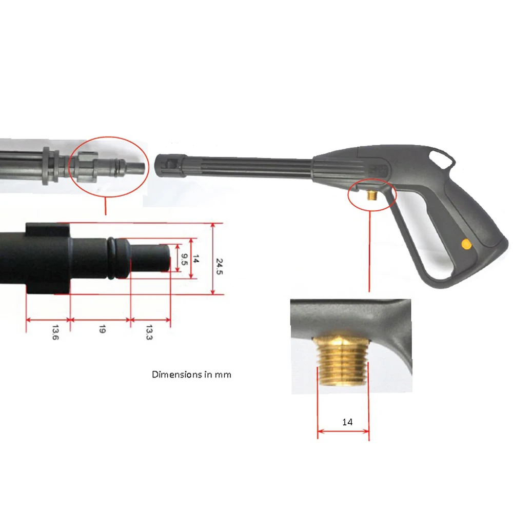 Car Washer Wand Tip Water Spray Gun Jet Lance Nozzle for Champion/ Hammer/ Hammerflex/ Crosser/ Denzel High Pressure | Автомобили и
