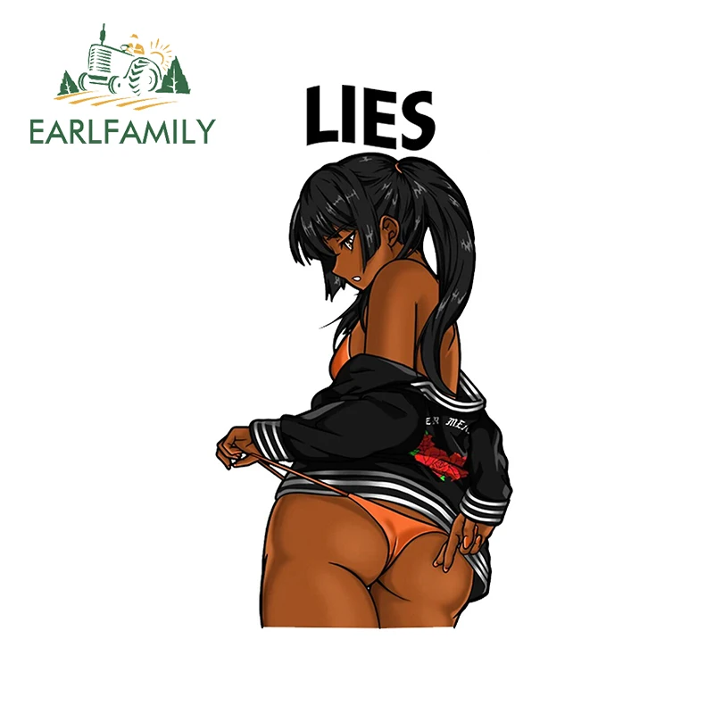 

EARLFAMILY 13 см x 7,3 см для сломанных обещаний, аниме девушка, автомобильные наклейки, переводная картинка на бампер, окно, Модный водонепроницаем...