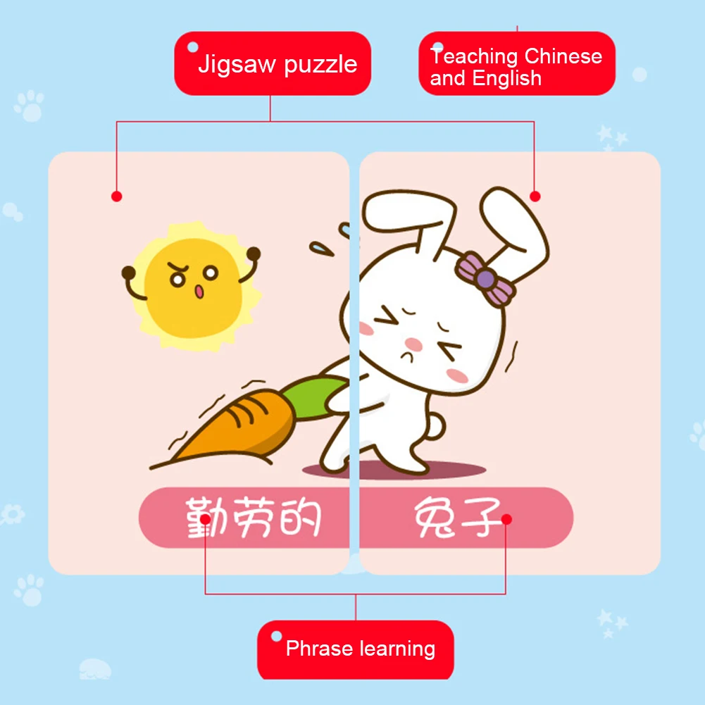 48 шт./компл. Мультяшные животные фрукты сочетание Английский Цвет Детская