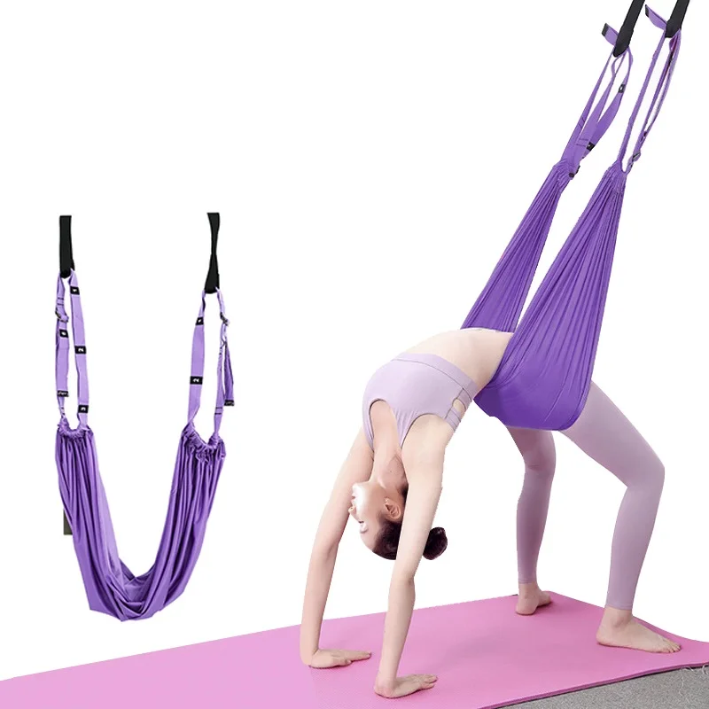 

Aerial Yoga Belt Hammock Elastic Belt Legs Can Be Adjusted Splits Lower Waist Stretch Inverted Trainer Fitness Women -40
