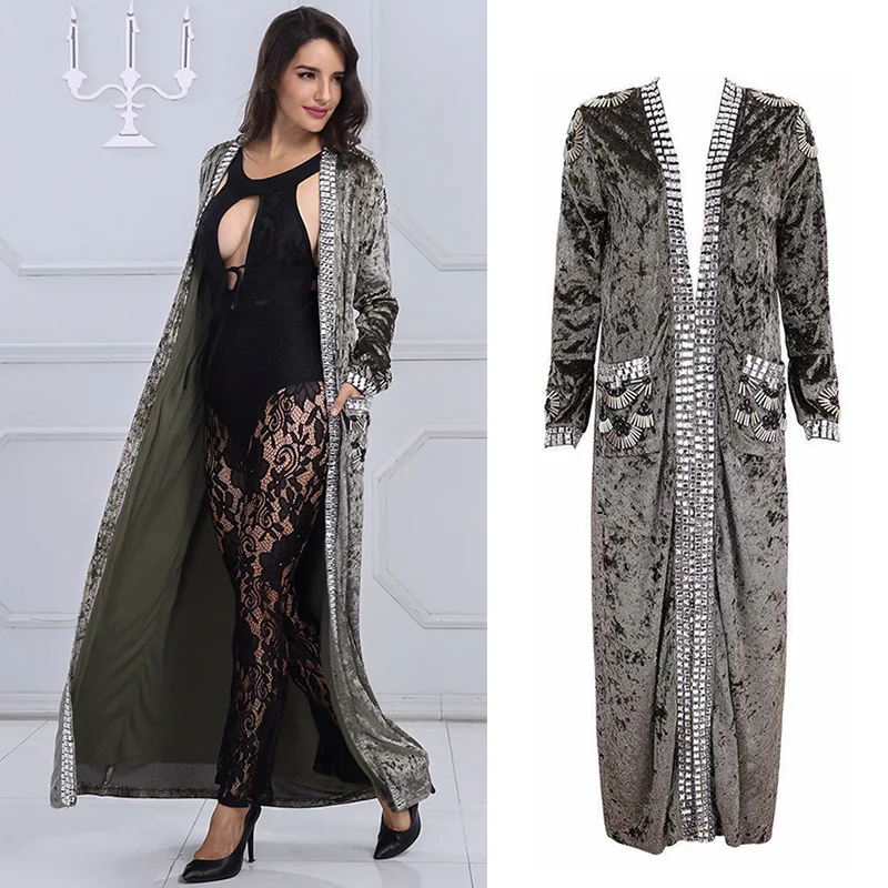 Новое высококачественное роскошное ручное сексуальное бархатное платье