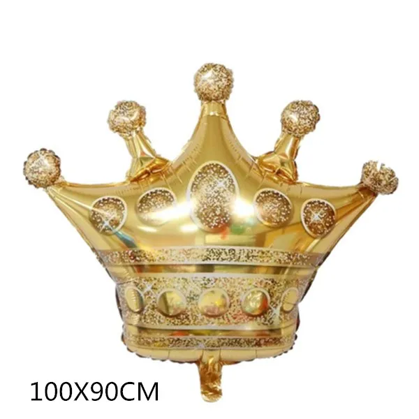 1 шт. на широкую ногу 39 дюймов золотые шары из фольги с короной «Prince» и «Princess» испанский детских празднований дня рождения coroa вечерние украшения для взрослых globos - Цвет: as picture