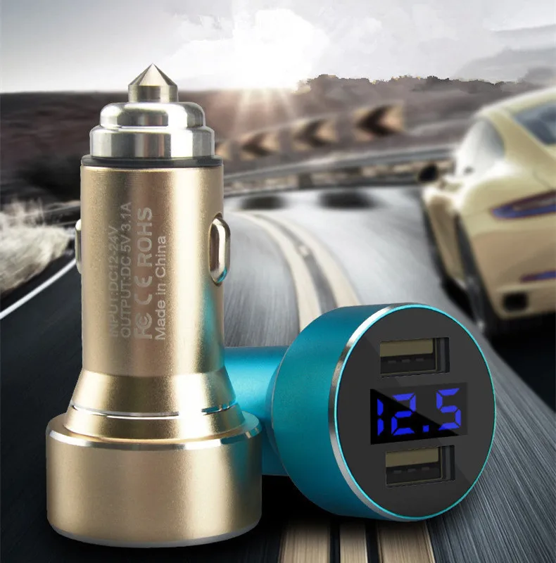 SX05 автомобильное зарядное устройство с цифровым дисплеем новое молоток