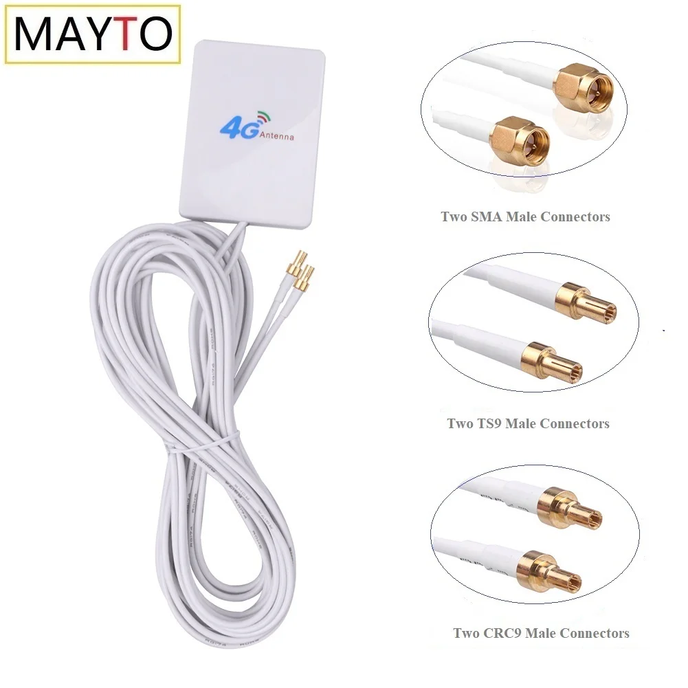3G 4G LTE Antenna SAM CRC9 TS9 Connector 4G LTE Router Anetnna 3G External Antenna with 3m Cable  Router Modem
