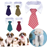 dog cat striped fake collar tie pet striped bowtie collar puppy gentleman tie adjustable neck tie for pet weeding party necklace