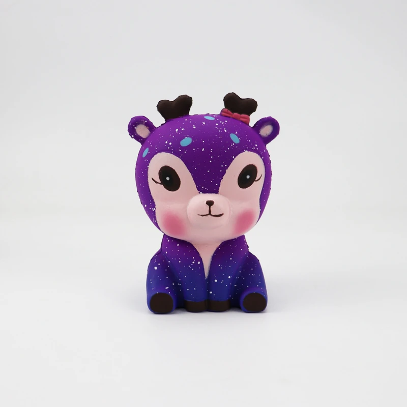 Мягкие игрушки для детей кавайные забавные антистрессовые с оленем из сквоша