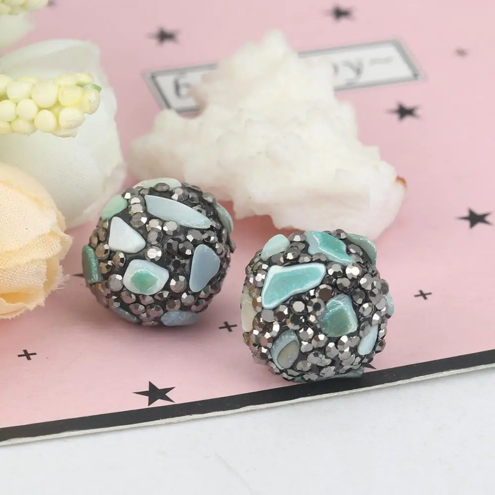 DoreenBeads Винтажные бусины из полимерной глины круглые многоцветные стразы сделай