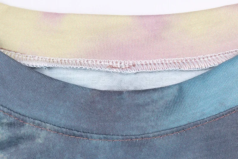 

Spring Women's Printed Long Sleeve Round Neck Off Shoulder Casual Top Casual Round Neck Loose Pullover