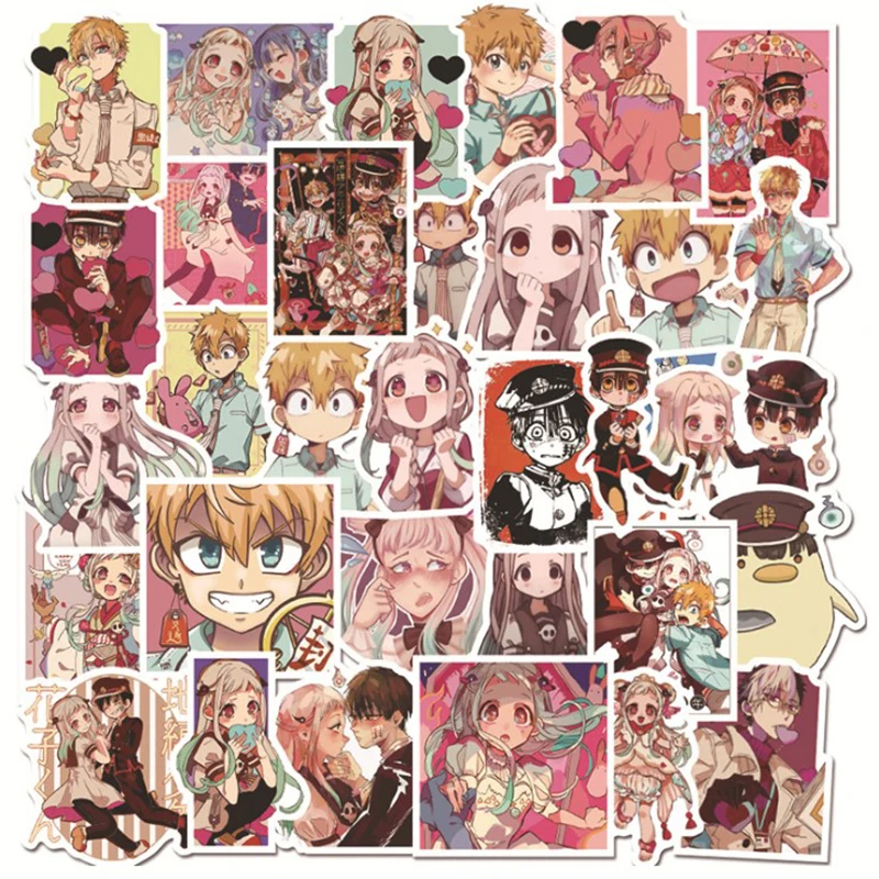 Pegatina de Hanako Kun de Anime japon&eacute;s, adhesivo para &aacute;lbum de recortes, Maleta, nevera, diario, Cosplay, grafiti, pegatina para ni&ntilde;os, 50 Uds.-0