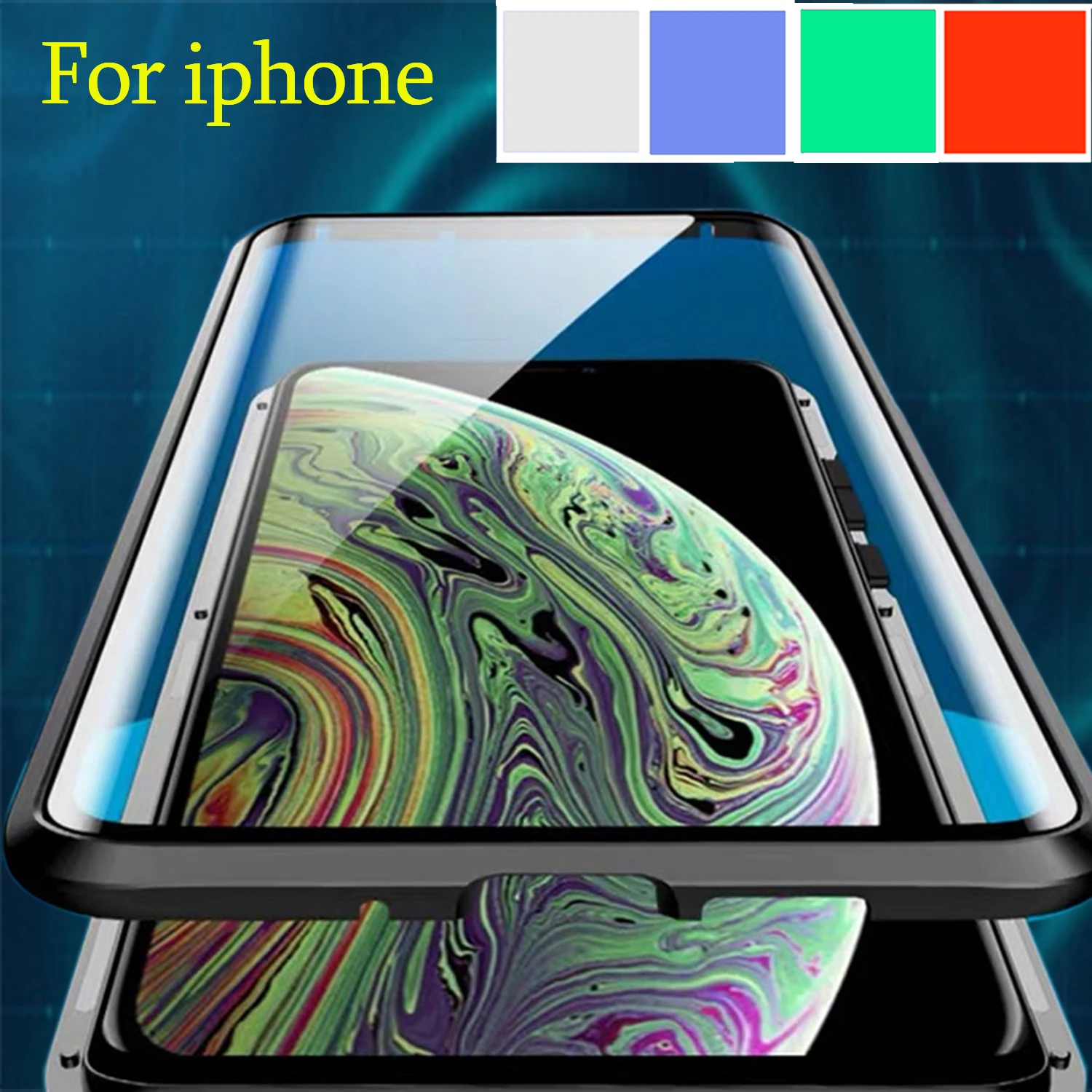 phone Double cases no the for iphone apple xsmax x s r xs case ip aphone aifon xr rx sxmax xsmas sx bumper 360 full cover | Мобильные