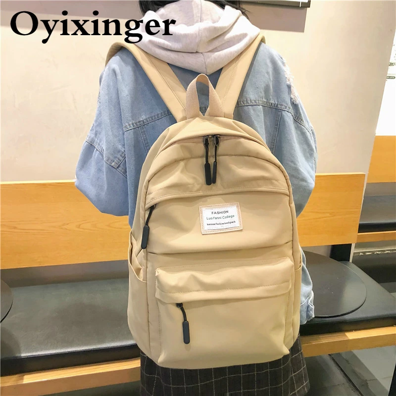 

OYIXINGER женский школьный водонепроницаемый нейлоновый рюкзак для женщин большой емкости корейский стиль школьные рюкзаки для отдыха дорожна...