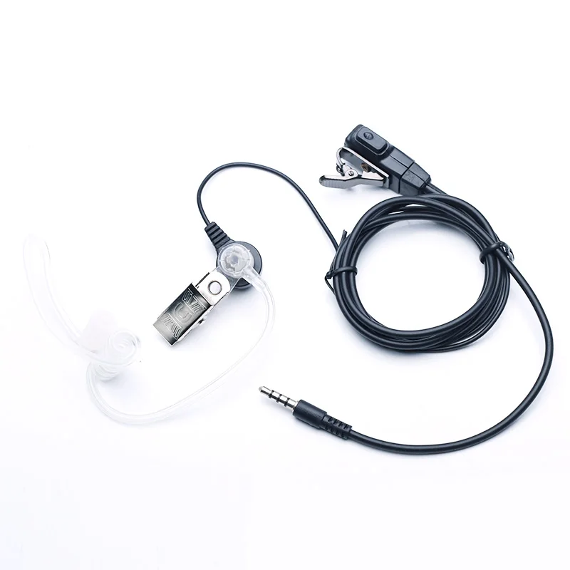 

Surveillance Security Clear Coiled Acoustic Air Tube Earpiece PTT for iPhone Samsung Huawei HTC LG Sony Mobile Phone