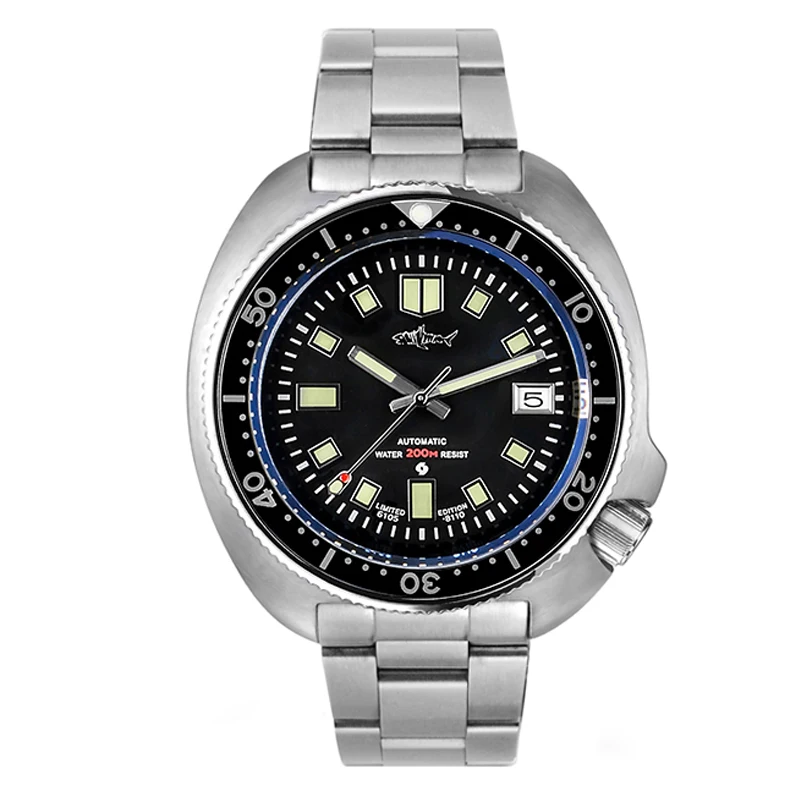 

Heimdallr 22mm Mechanical Wristwatches Folding Clasp with Safety Mens Watches Diver 20Bar Luminous Auto Date Sapphire Crystal