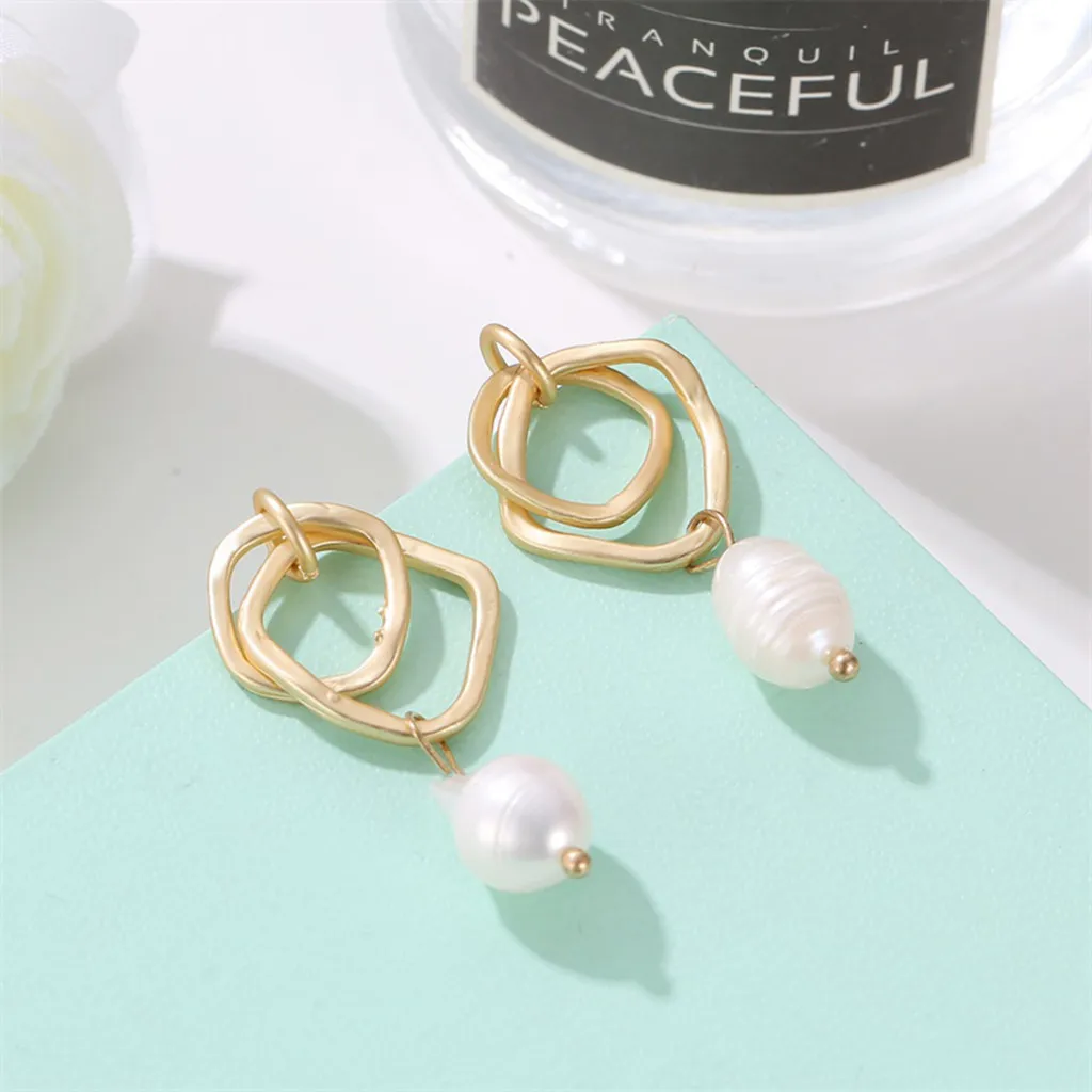 Распродажа сережек необычная форма бусины Геометрические Квадратные креативные