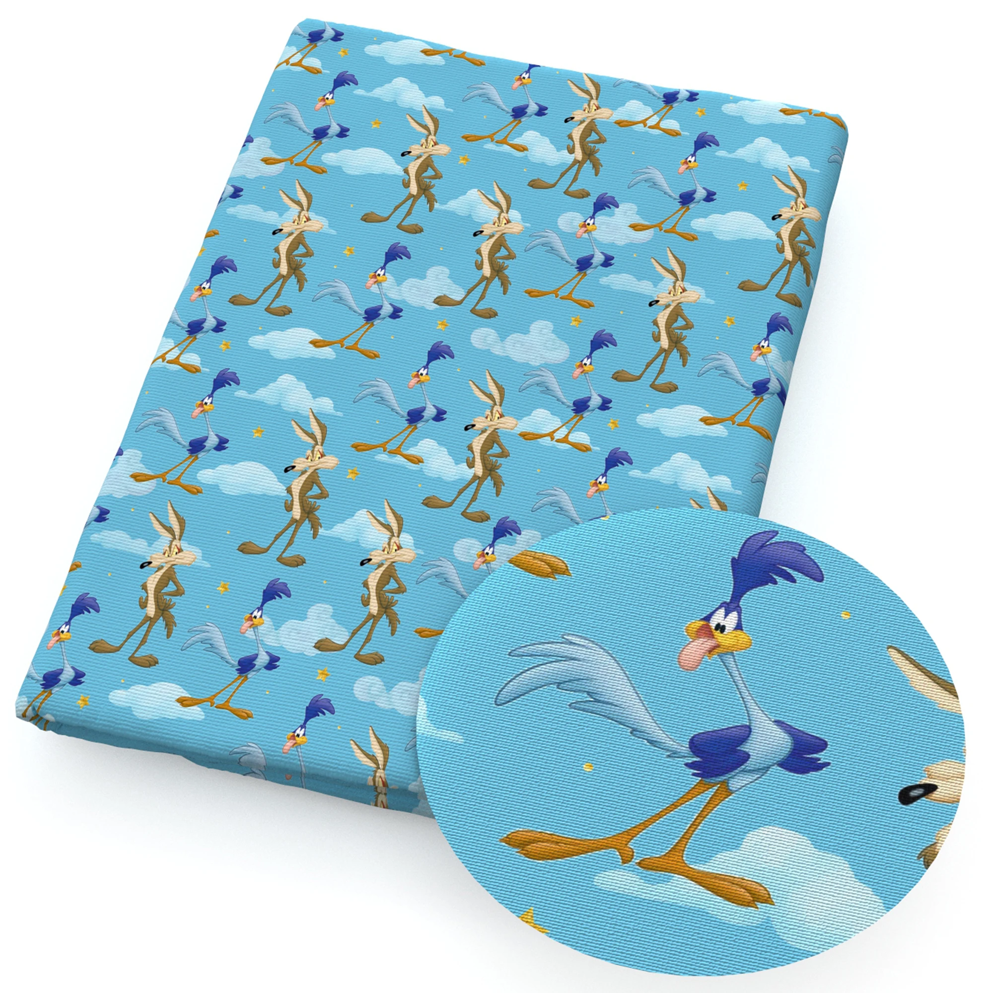 Мультяшная собака птица кошка полиэстер хлопчатобумажный материал ткань