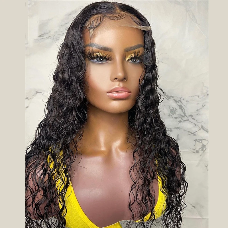 

Brazilian Kinky Curly Highlight Color Transparent T Part Lace Front Wig Human Hair For Women With Baby Hair Adjustable Strap